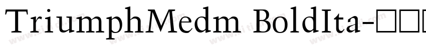 TriumphMedm BoldIta字体转换